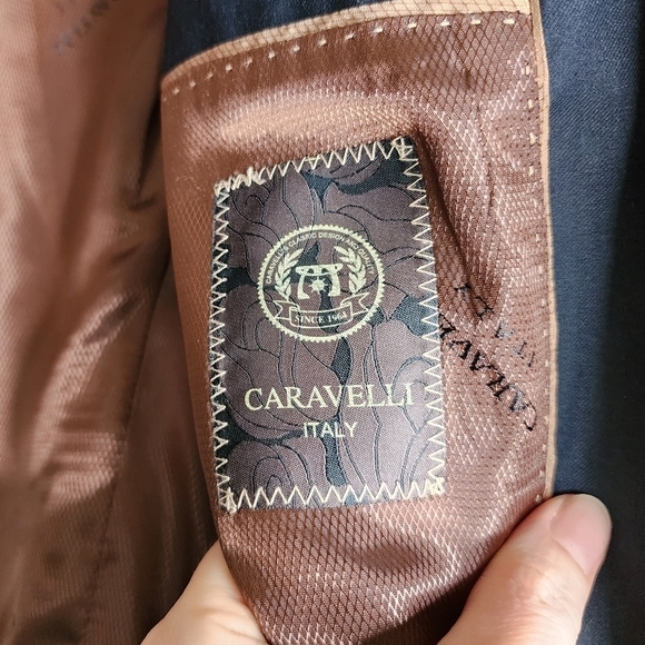 CARAVELLI Italy Navy Blazer 44XL - Picture 4 of 6
